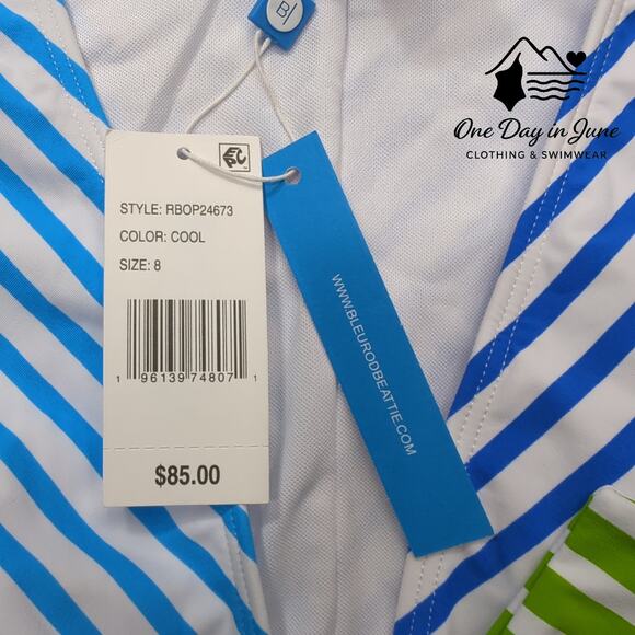 Bleu Rod Beattie Tie Front Bikini Top Size 8 - Picture 2 of 4